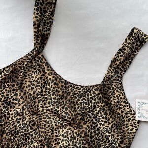 NWT Vintage Leopard Print Slip Dress Medium